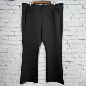 Torrid Trouser Slim Boot Studio Luxe Ponte Pant 22R 42X31 Dark Charcoal Heather